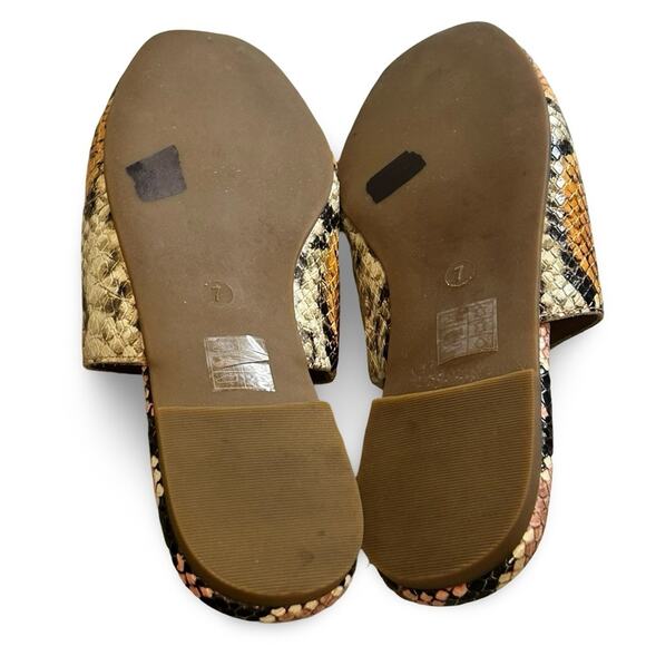 Madewell Remi Mule Women's Size 7 Snakeskin Embossed Leather Minimalist Casual - Picture 5 of 5